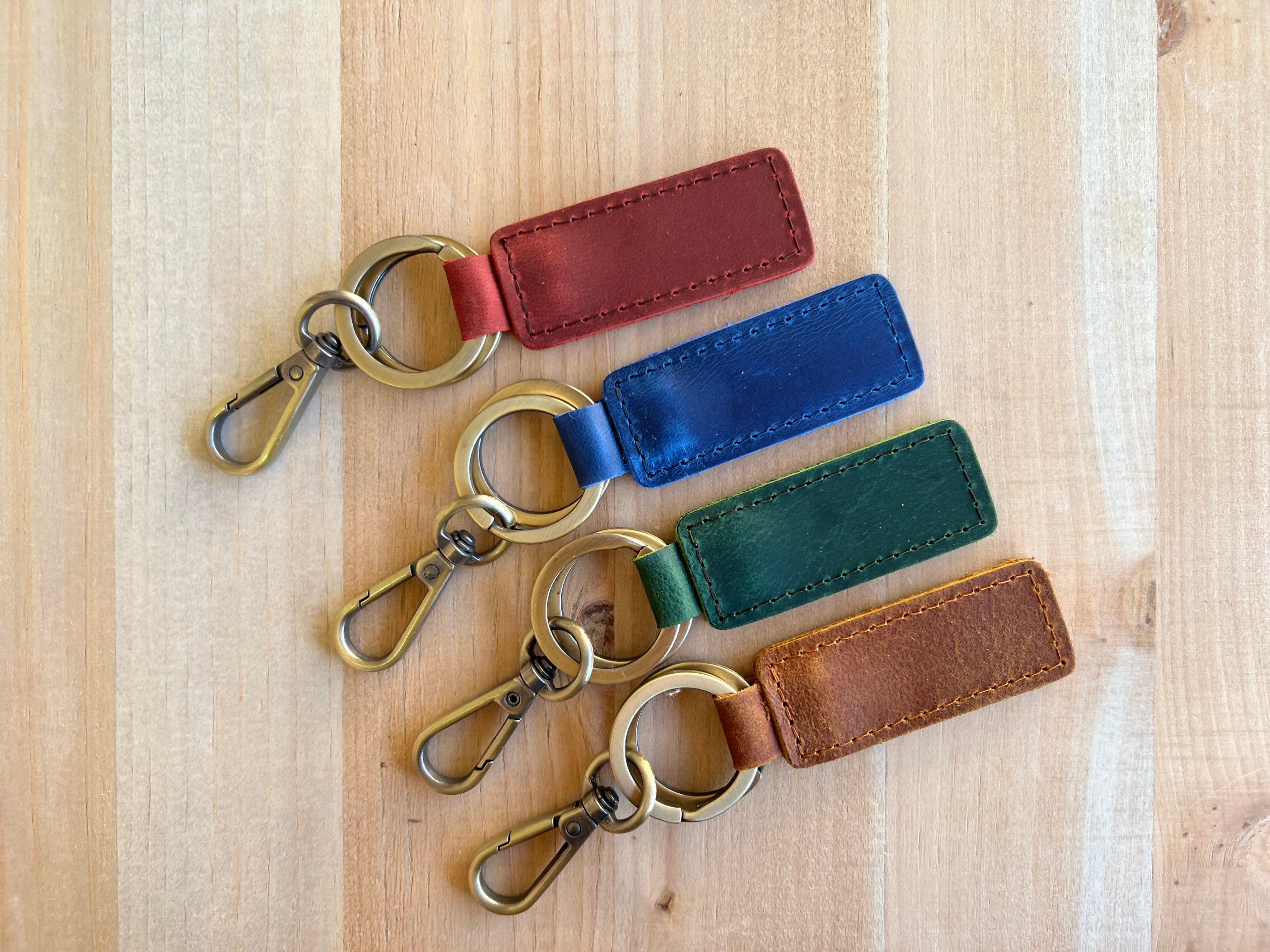 Genuine Leather Customizable Keychain